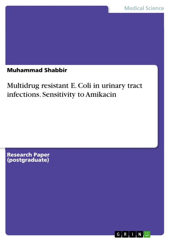 Multidrug resistant E. Coli in urinary tract infections. Sensitivity to Amikacin - Image 1