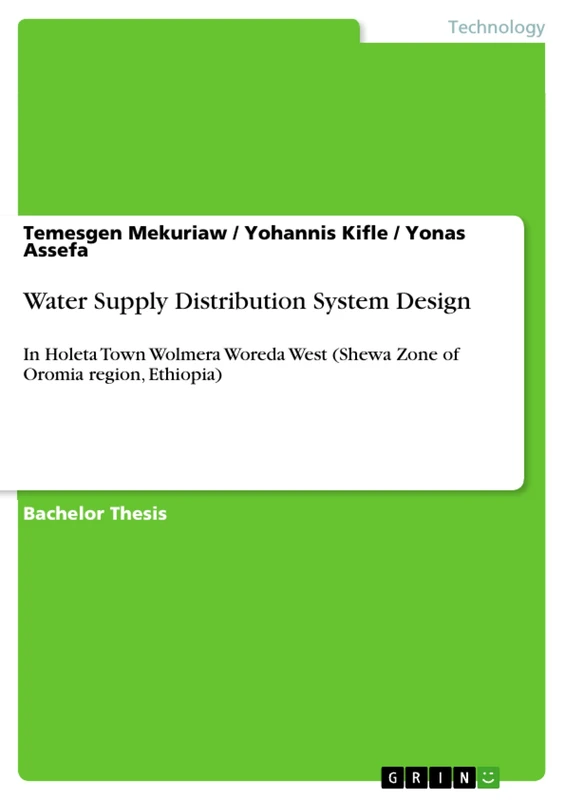 Water Supply Distribution System Design: In Holeta Town Wolmera Woreda West (Shewa Zone of Oromia region, Ethiopia) - Image 1