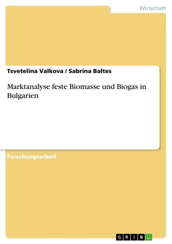 Marktanalyse feste Biomasse und Biogas in Bulgarien - Image 1