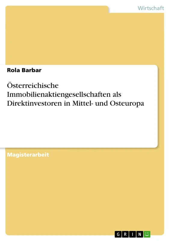 Österreichische Immobilienaktiengesellschaften als Direktinvestoren in Mittel- und Osteuropa - Image 1