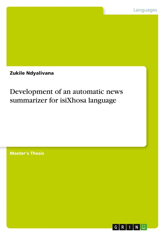 Development of an automatic news summarizer for isiXhosa language - Image 1
