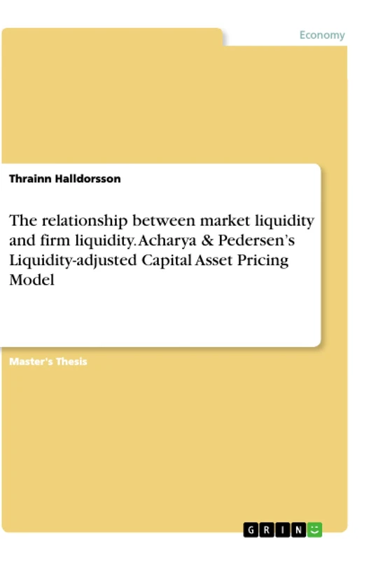 The relationship between market liquidity and firm liquidity. Acharya & Pedersen's Liquidity-adjusted Capital Asset Pricing Model