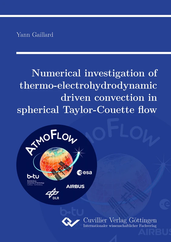 Numerical investigation of thermo-electrohydrodynamic driven convection in spherical Taylor-Couette flow