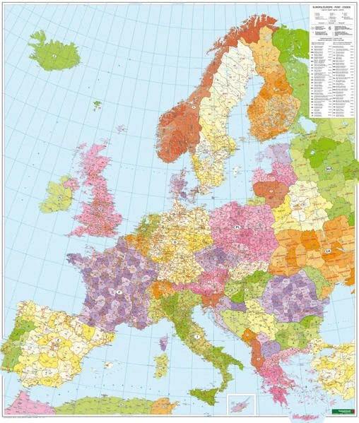 European by district 1:3.7m, Marker