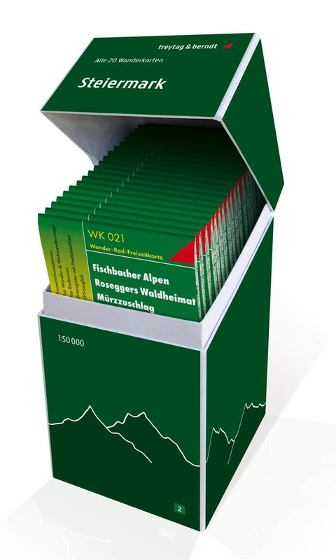 Styria, Walking map Set 1:50.000: Alle 20 Wanderkarten für die Steiermark in einer praktischen Box! - Image 1