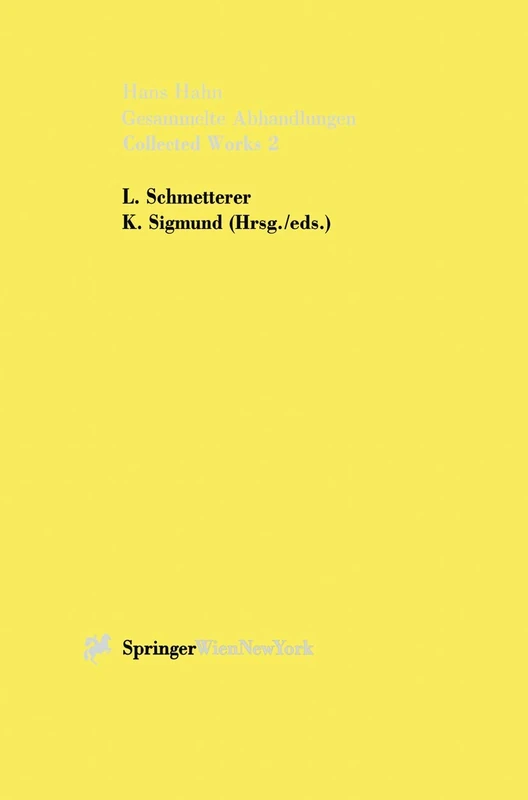 Gesammelte Abhandlungen II - Collected Works II (Springer Collected Works in Mathematics)