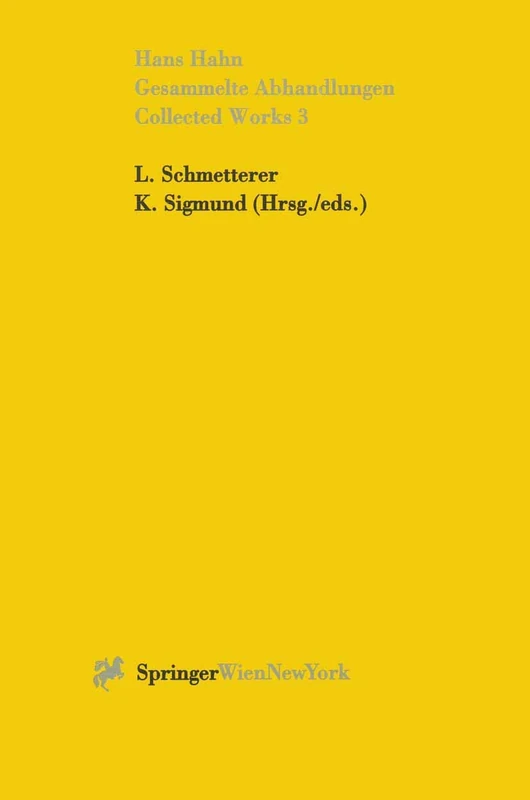 Gesammelte Abhandlungen III - Collected Works III (Springer Collected Works in Mathematics)
