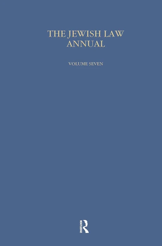 Jewish Law Annual (Vol 7) - Image 1