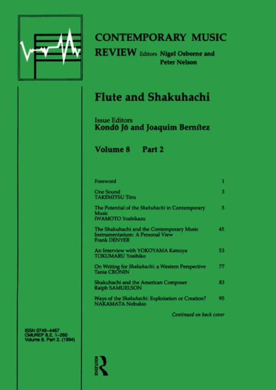 Flute and Shakuhachi: 8.2 (Contemporary Music Review) - Image 1
