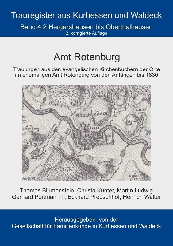 Amt Rotenburg: Trauregister von Kurhessen und Waldeck, Band 4.2
