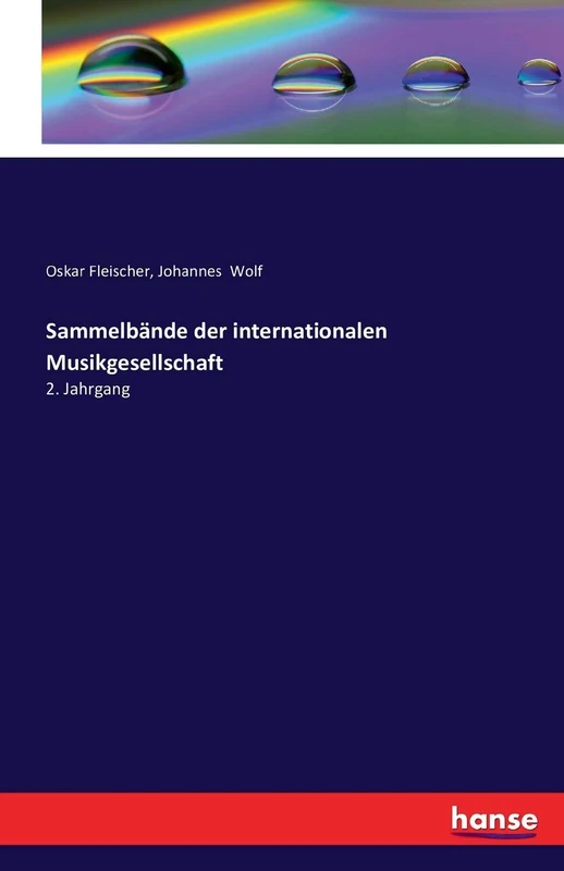 Sammelbände der internationalen Musikgesellschaft: 2. Jahrgang