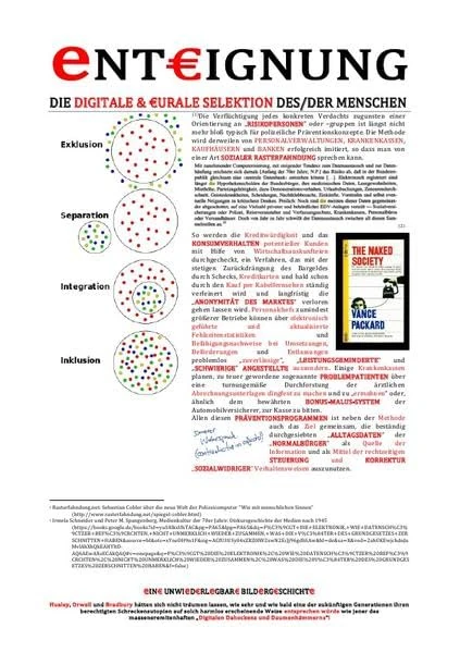 eNT€IGNUNG (DIE DIGITALE & €URALE SELEKTION DES/DER MENSCHEN … eIN€ UNWIeD€RLeGBAR€ BILDeRG€SCHICHTe): eIN€ UNWIeD€RLeGBAR€ BILDeRG€SCHICHTe