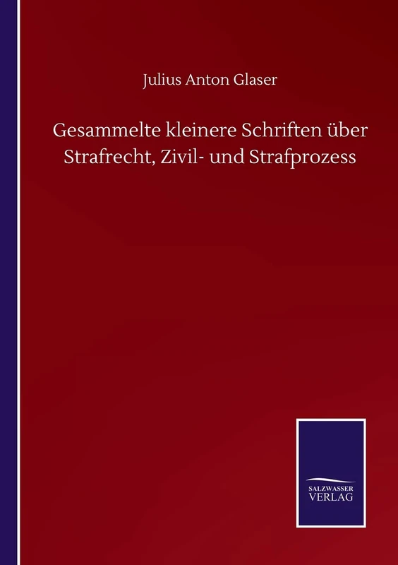 Gesammelte kleinere Schriften über Strafrecht, Zivil- und Strafprozess