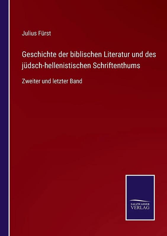 Geschichte der biblischen Literatur und des jüdsch-hellenistischen Schriftenthums: Zweiter und letzter Band - Image 1