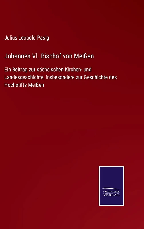 Johannes Vl. Bischof von Meißen: Ein Beitrag zur sächsischen Kirchen- und Landesgeschichte, insbesondere zur Geschichte des Hochstifts Meißen - Image 1