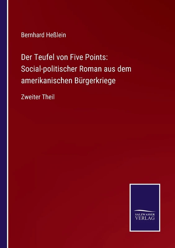 Der Teufel von Five Points: Social-politischer Roman aus dem amerikanischen Bürgerkriege: Zweiter Theil