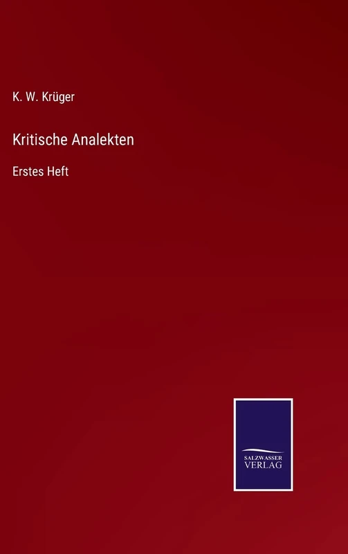 Kritische Analekten: Erstes Heft - Image 1