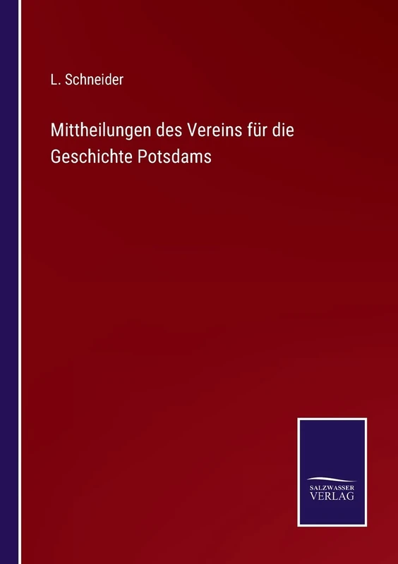 Mittheilungen des Vereins für die Geschichte Potsdams