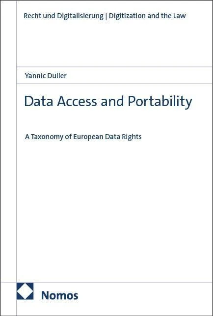 Data Access and Portability: A Taxonomy of European Data Rights