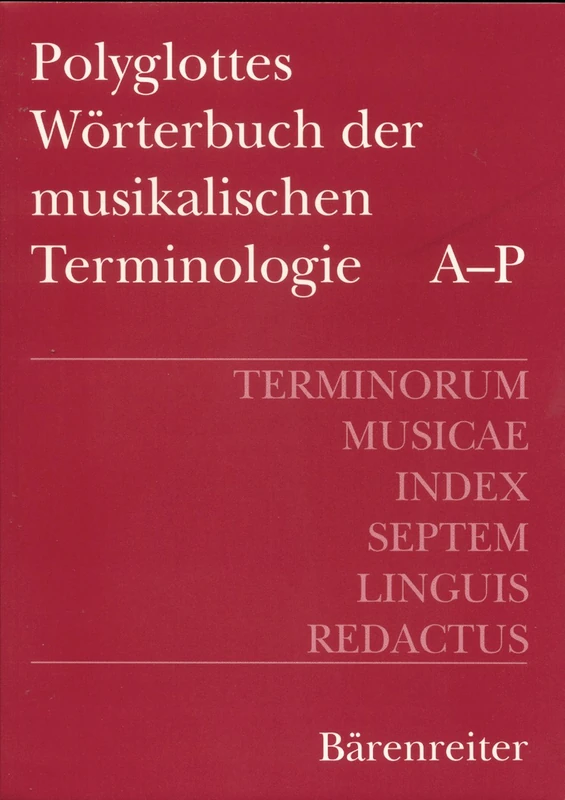 Polyglottes Worterbuch der musikalischen Term. (Polyglot Dictionary of Musical Terms : English, German, French, Italian, Spanish, Hungarian,Russia) - Image 1