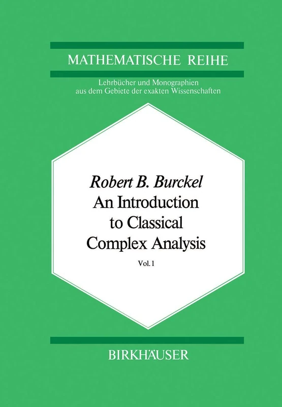 An Introduction to Classical Complex Analysis: Vol. 1: 64 (Lehrbücher und Monographien aus dem Gebiete der exakten Wissenschaften, 64) - Image 1