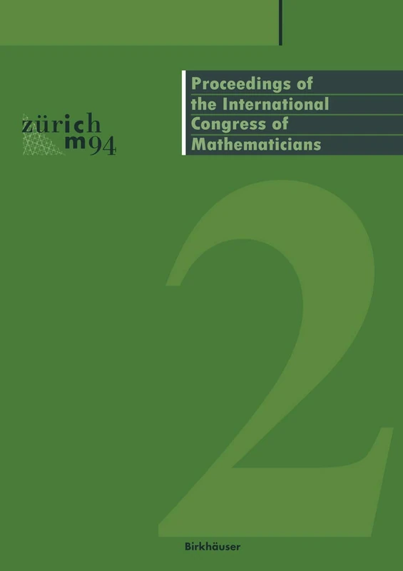 Proceedings of the International Congress of Mathematicians: August 3–11, 1994 Zürich, Switzerland