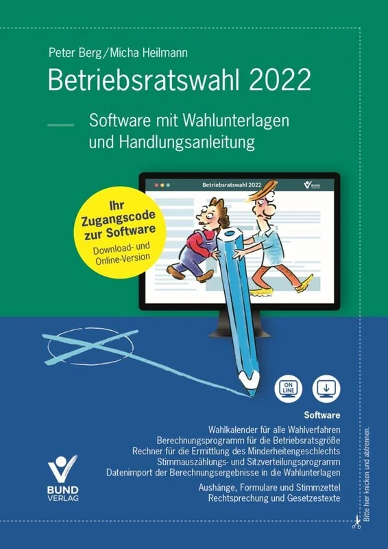 Betriebsratswahl 2022: Software mit Wahlunterlagen und Handlungsanleitung, Zugangscode zur Software, Download und Online-Version - Image 1