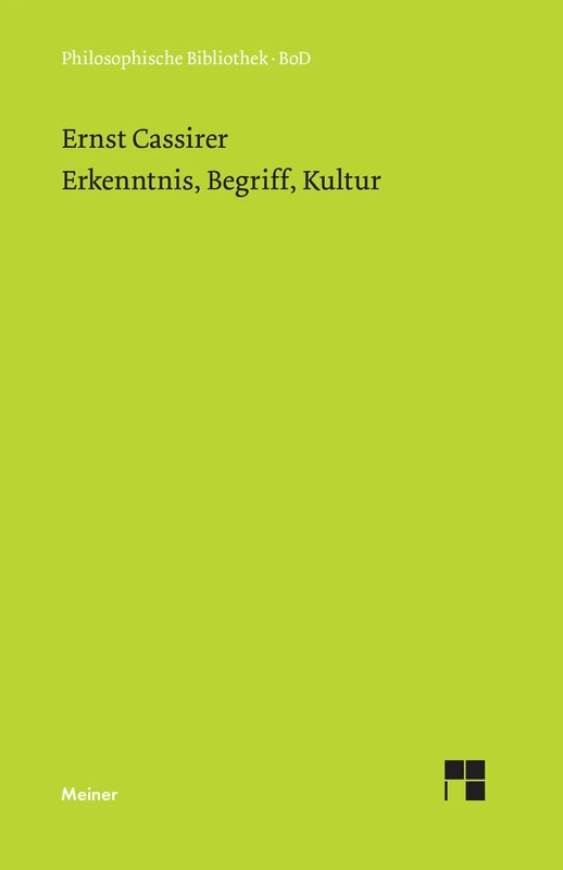 Erkenntnis, Begriff, Kultur - Image 1