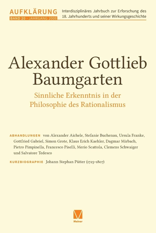 Alexander Gottlieb Baumgarten: Sinnliche Erkenntnis in der Philosophie des Rationalismus - Image 1