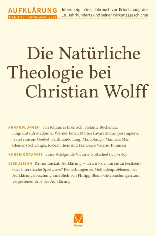 Die -Natürliche Theologie bei Christian Wolff - Image 1