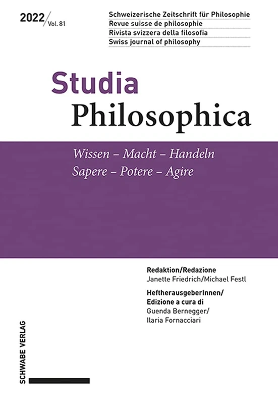 Wissen - Macht - Handeln / Sapere - Potere - Agire (Studia Philosophica)