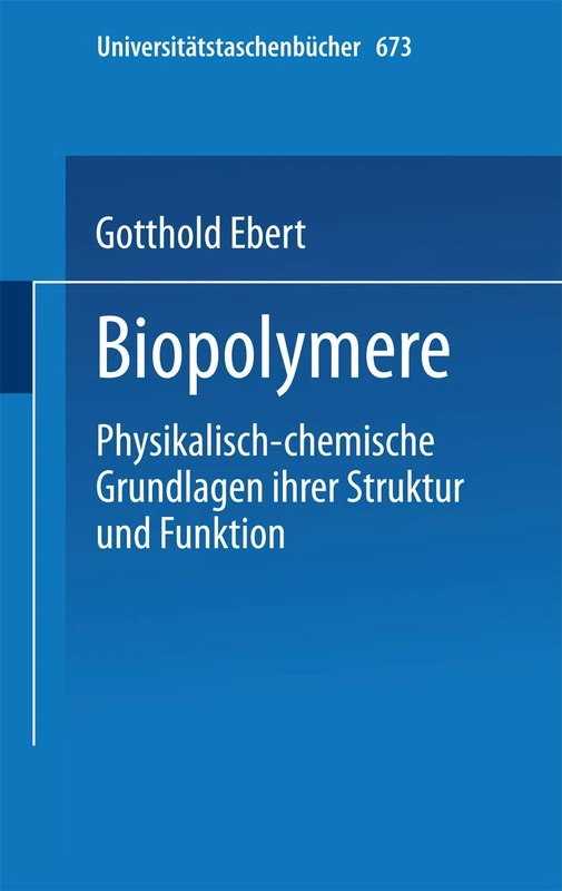 Biopolymere: 673 (Universitätstaschenbücher, 673) - Image 1