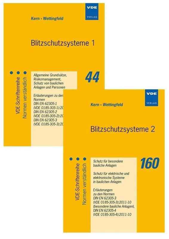 Blitzschutzsysteme 1 - Blitzschutzsysteme 2 (Set). 2 Bände: Blitzschutzsysteme 1: Allgemeine Grundsätze, Risikomanagement, Schutzvon baulichen Anlagen und Personen und Blitzschutzsysteme 2: Schutz fürbesondere bauliche Anlagen - Schutz für elektrische und elektronischeSysteme in baulichen Anlagen - Image 1