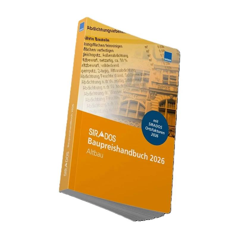 SIRADOS Baupreishandbuch Altbau 2026: Sicherheit und Kompetenz durch aktuelle marktrecherchierte Baupreise zum "Überall hin mitnehmen"! - Image 1