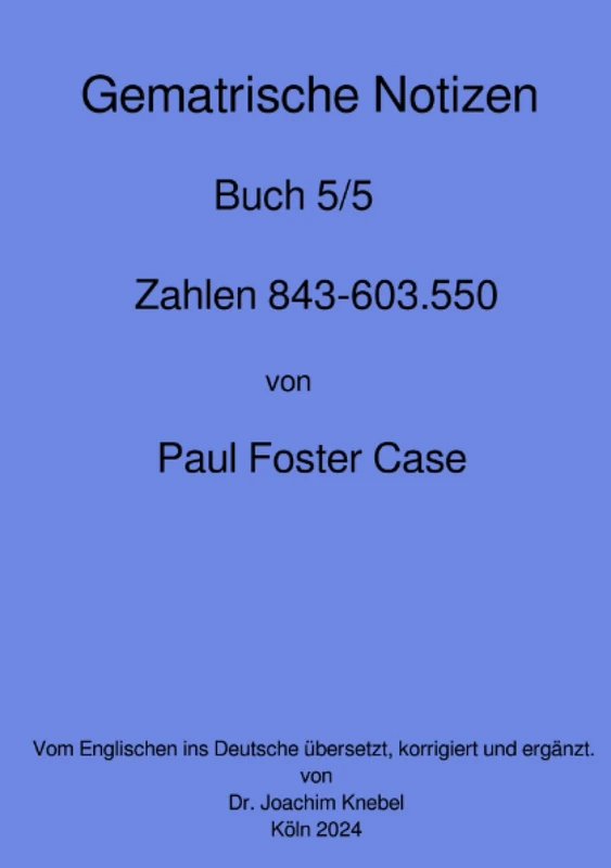Gematrische Notizbücher: Band 5