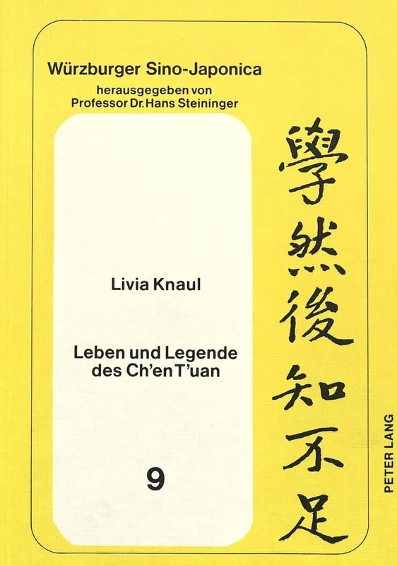 Leben Und Legende Des Ch'en t'Uan: 9 (Wuerzburger Sino-Japonica) - Image 1