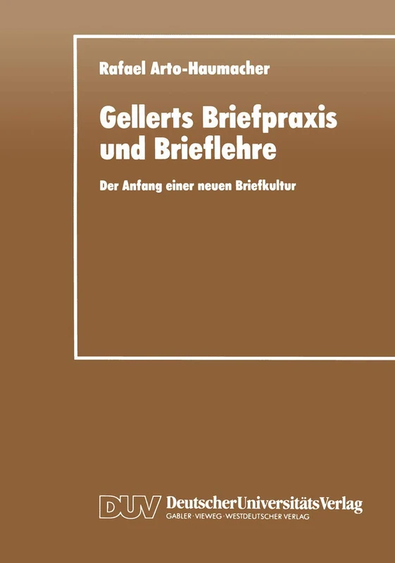 Gellerts Briefpraxis und Brieflehre: Der Anfang einer neuen Briefkultur (German Edition) (Literaturwissenschaft) - Image 1