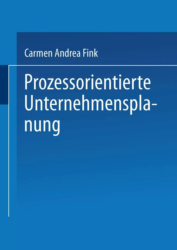 Prozessorientierte Unternehmensplanung: Analyse, Konzeption und Praxisbeispiele (Gabler Edition Wissenschaft)