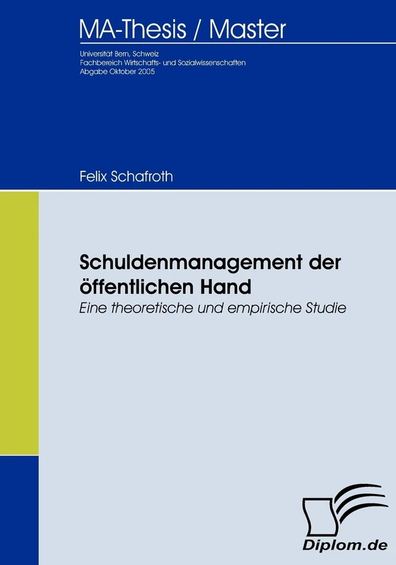 Schuldenmanagement der öffentlichen Hand: Eine theoretische und empirische Studie - Image 1