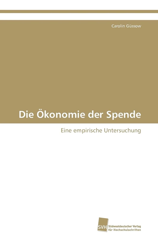 Die Ökonomie der Spende: Eine empirische Untersuchung - Image 1