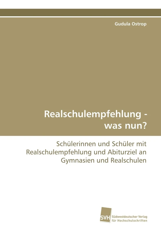 Realschulempfehlung - was nun?: Schülerinnen und Schüler mit Realschulempfehlung und Abiturziel an Gymnasien und Realschulen