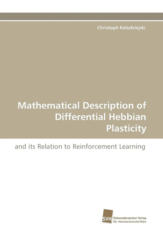 Mathematical Description of Differential Hebbian Plasticity: and its Relation to Reinforcement Learning