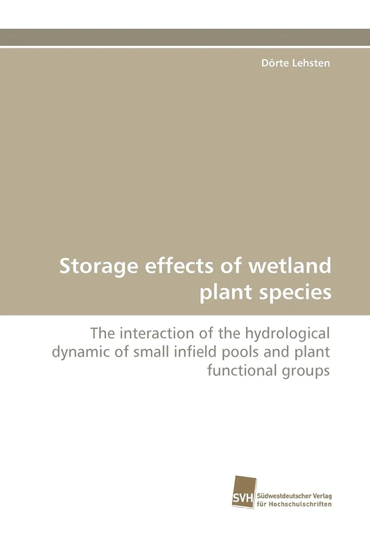 Storage effects of wetland plant species: The interaction of the hydrological dynamic of small infield pools and plant functional groups