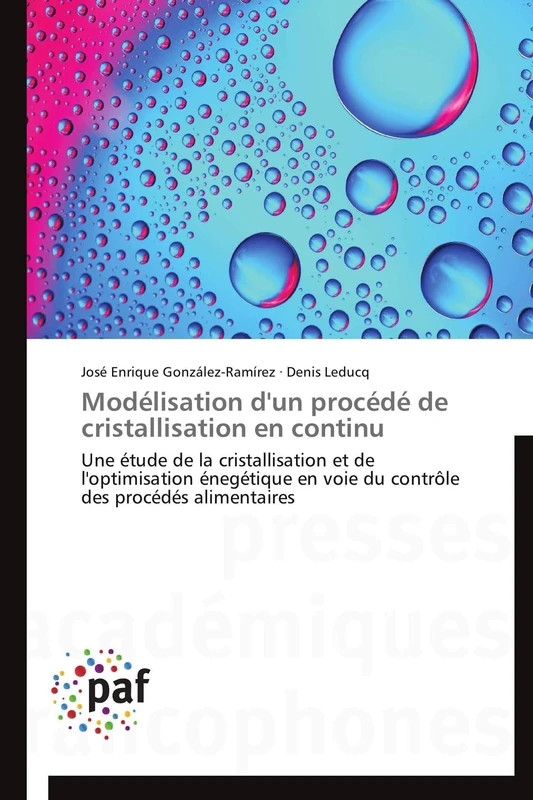 Modélisation d'un procédé de cristallisation en continu: Une étude de la cristallisation et de l'optimisation énegétique en voie du contrôle des procédés alimentaires - Image 1
