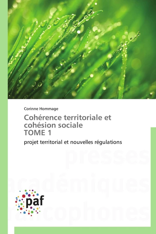 Cohérence territoriale et cohésion sociale TOME 1: projet territorial et nouvelles régulations (Omn.Pres.Franc.)
