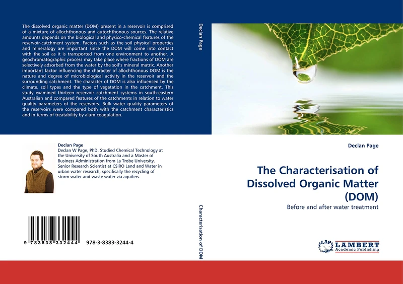 The Characterisation of Dissolved Organic Matter (DOM): Before and after water treatment