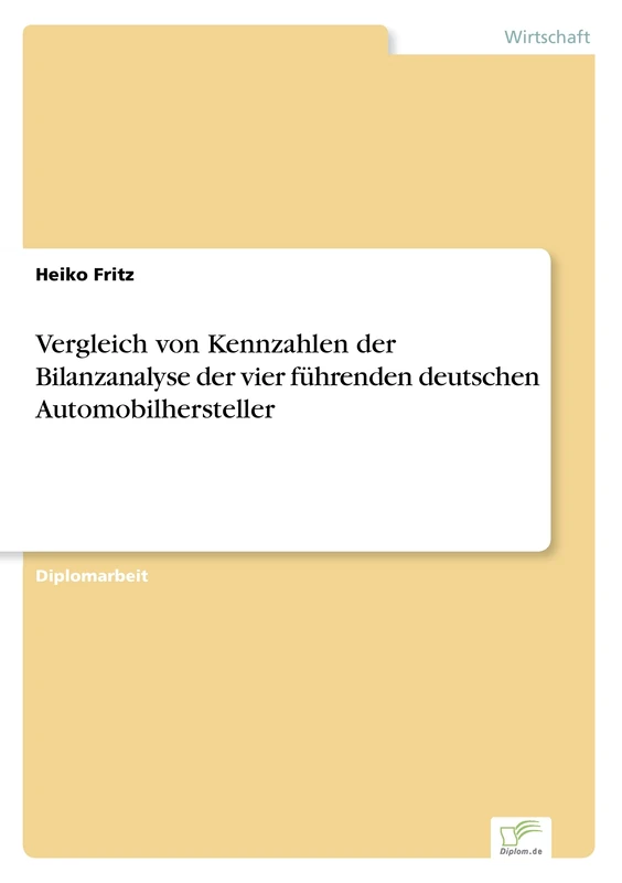 Vergleich von Kennzahlen der Bilanzanalyse der vier führenden deutschen Automobilhersteller - Image 1