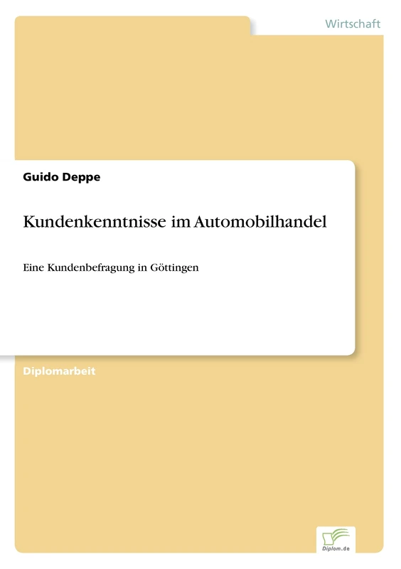 Kundenkenntnisse im Automobilhandel: Eine Kundenbefragung in Göttingen