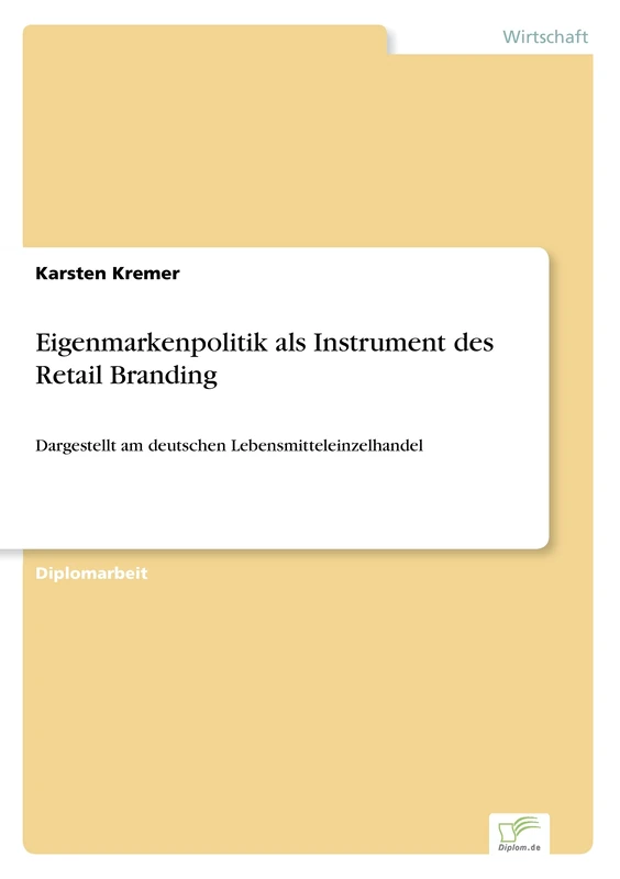 Eigenmarkenpolitik als Instrument des Retail Branding: Dargestellt am deutschen Lebensmitteleinzelhandel
