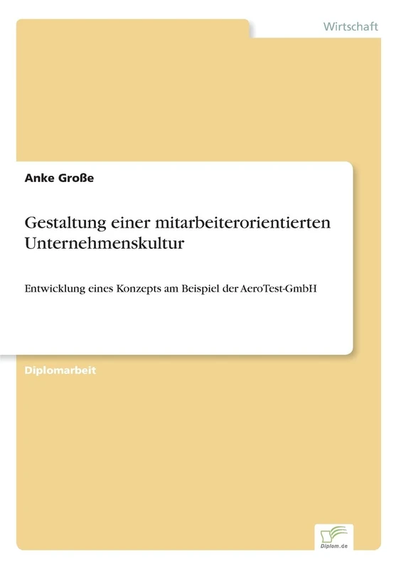 Gestaltung einer mitarbeiterorientierten Unternehmenskultur: Entwicklung eines Konzepts am Beispiel der AeroTest-GmbH